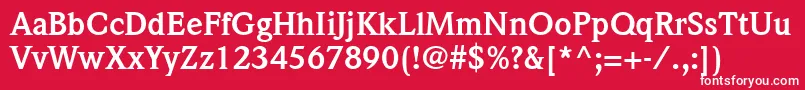 ItcWeidemannLtBold Font – White Fonts on Red Background