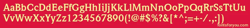 ItcWeidemannLtBold Font – Yellow Fonts on Red Background