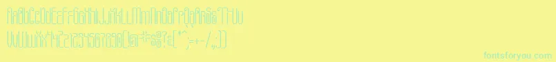 Pheanis-fontti – vihreät fontit keltaisella taustalla