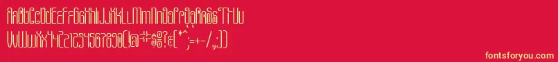 Pheanis Font – Yellow Fonts on Red Background