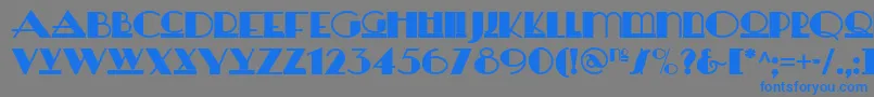 フォントHerald – 灰色の背景に青い文字