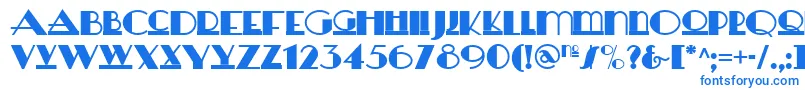 フォントHerald – 白い背景に青い文字