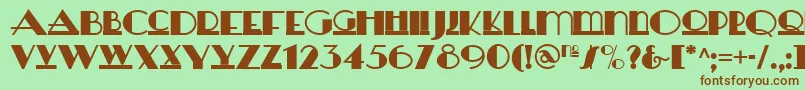 Шрифт Herald – коричневые шрифты на зелёном фоне