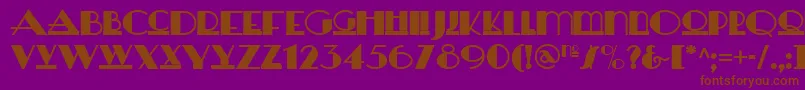 Herald Font – Brown Fonts on Purple Background