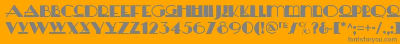 フォントHerald – オレンジの背景に灰色の文字