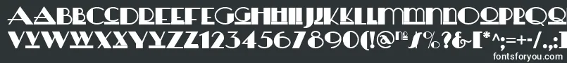 フォントHerald – 黒い背景に白い文字