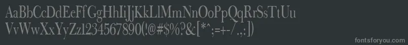 フォントFradna – 黒い背景に灰色の文字