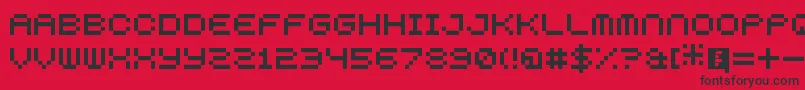 5squaredPixel Font – Black Fonts on Red Background