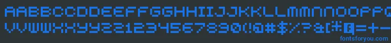 5squaredPixel Font – Blue Fonts on Black Background