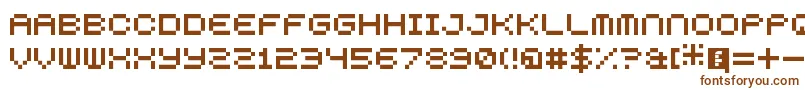 Шрифт 5squaredPixel – коричневые шрифты на белом фоне