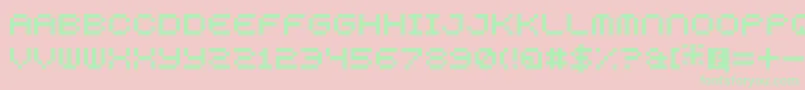 5squaredPixel Font – Green Fonts on Pink Background