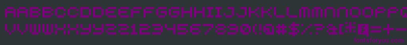 フォント5squaredPixel – 黒い背景に紫のフォント