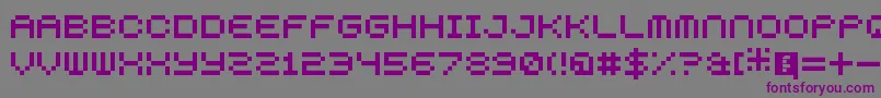 Шрифт 5squaredPixel – фиолетовые шрифты на сером фоне
