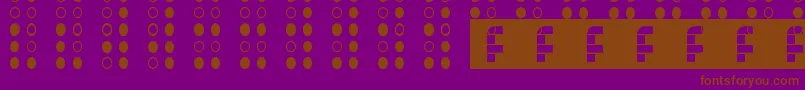 Brailled Font – Brown Fonts on Purple Background
