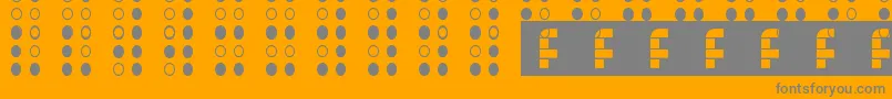 Brailled Font – Gray Fonts on Orange Background
