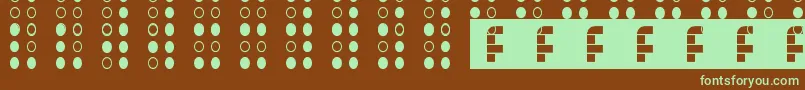 Brailled Font – Green Fonts on Brown Background