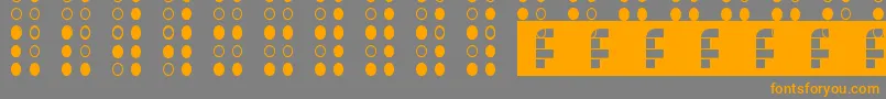 Brailled Font – Orange Fonts on Gray Background