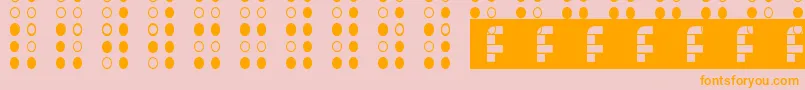 Brailled Font – Orange Fonts on Pink Background