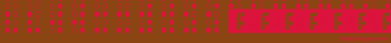 Brailled Font – Red Fonts on Brown Background