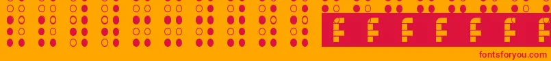 Brailled Font – Red Fonts on Orange Background