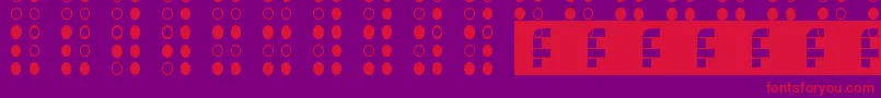 Brailled Font – Red Fonts on Purple Background