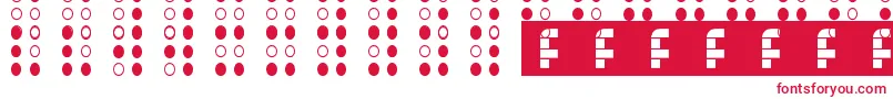 Brailled Font – Red Fonts on White Background