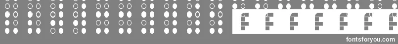 Brailled Font – White Fonts on Gray Background