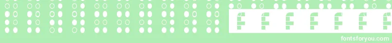 Brailled Font – White Fonts on Green Background
