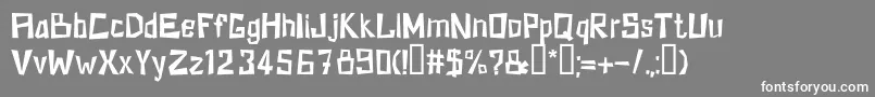 KzkirpichRegular Font – White Fonts on Gray Background