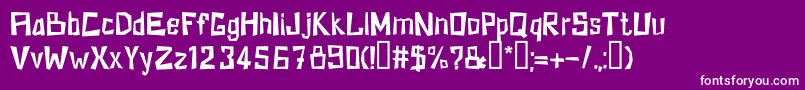 KzkirpichRegular Font – White Fonts on Purple Background