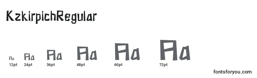 KzkirpichRegular Font Sizes