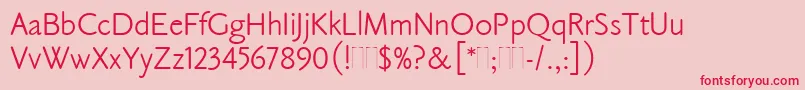 ClaudeSansPlain Font – Red Fonts on Pink Background