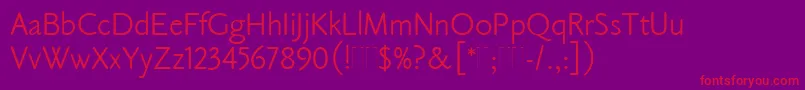 ClaudeSansPlain Font – Red Fonts on Purple Background