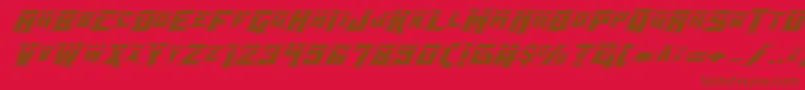 Wbv4lp-fontti – ruskeat fontit punaisella taustalla
