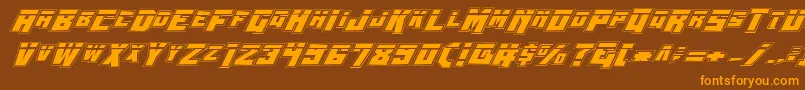 Wbv4lp Font – Orange Fonts on Brown Background