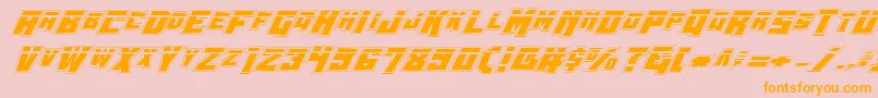 Wbv4lp Font – Orange Fonts on Pink Background