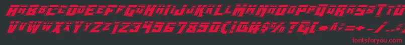 Wbv4lp Font – Red Fonts on Black Background