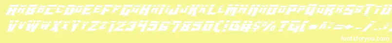 Wbv4lp Font – White Fonts on Yellow Background