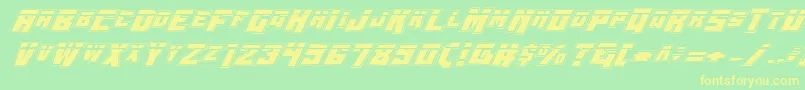 Шрифт Wbv4lp – жёлтые шрифты на зелёном фоне