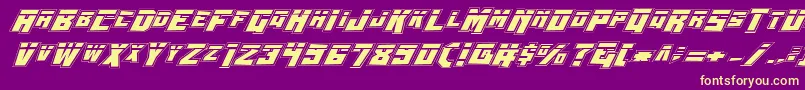 Wbv4lp Font – Yellow Fonts on Purple Background