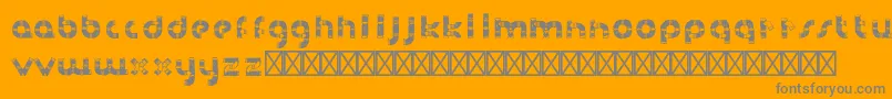 HanddrawnpipeRegular Font – Gray Fonts on Orange Background