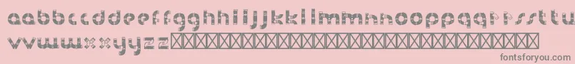 HanddrawnpipeRegular Font – Gray Fonts on Pink Background