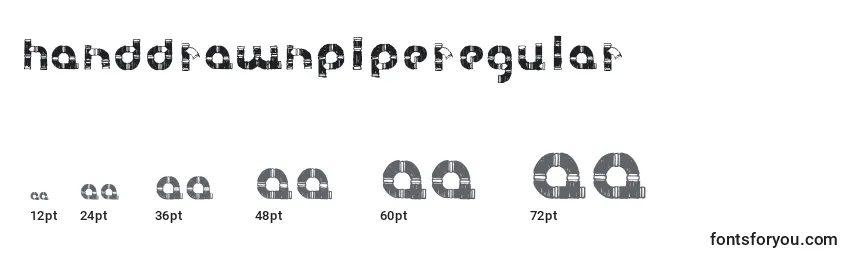 Размеры шрифта HanddrawnpipeRegular