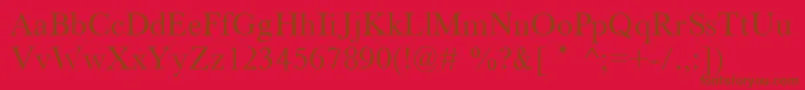 Houndtim Font – Brown Fonts on Red Background