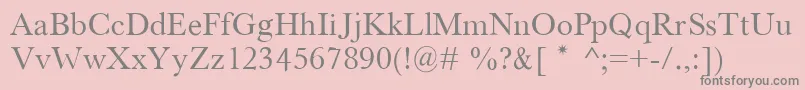 Houndtim-fontti – harmaat kirjasimet vaaleanpunaisella taustalla