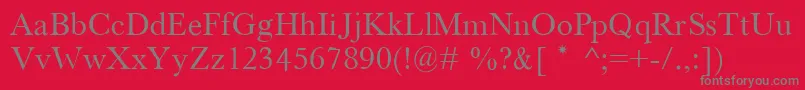 Houndtim-Schriftart – Graue Schriften auf rotem Hintergrund