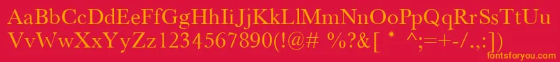 Houndtim Font – Orange Fonts on Red Background