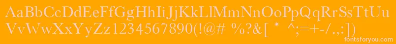 Houndtim Font – Pink Fonts on Orange Background