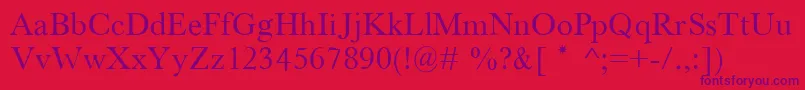 Houndtim-fontti – violetit fontit punaisella taustalla