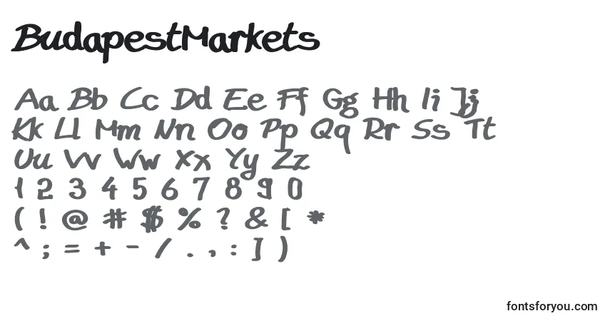 BudapestMarkets Font – alphabet, numbers, special characters